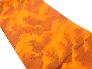 手織り紬　抽象模様織り出し名古屋帯